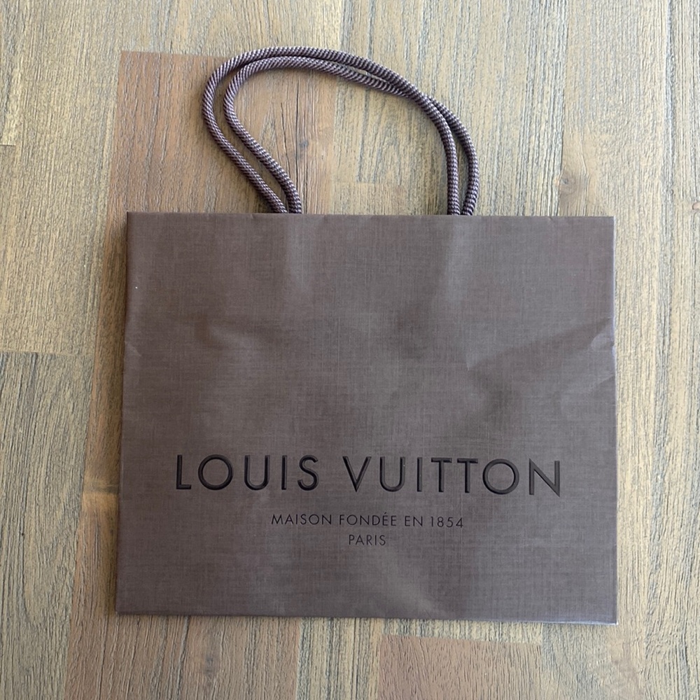 Louis Vuitton Brown Paper Gift Bag 7 x 8.5 x 4